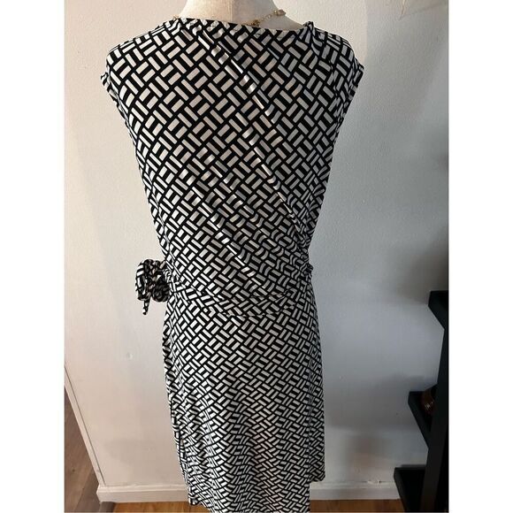 Ralph Lauren Geometric Print Dress black & white  Sz 8 - Picture 6 of 6